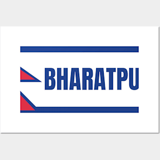 Bharatpur City with Nepal Flag Posters and Art